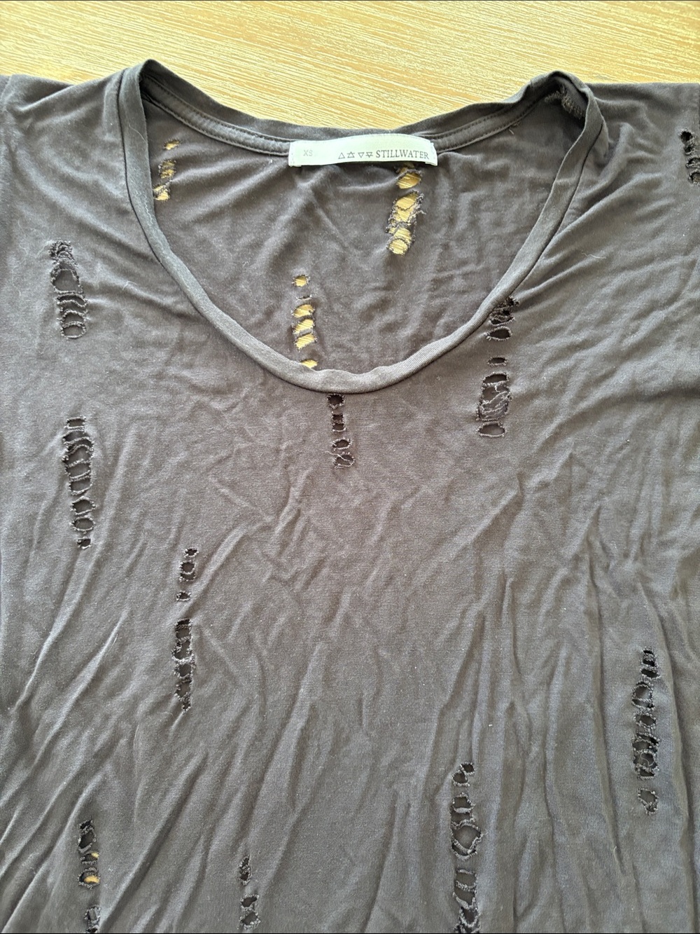 Preowned StillwaterDistressed Gray Women's Tee